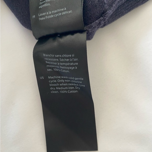 Cos Striped Short Sleeve Navy 100% Cotton Top - Picture 7 of 8